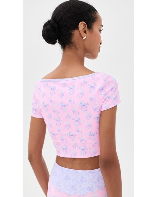 LoveShackFancy Red Lianelle Top