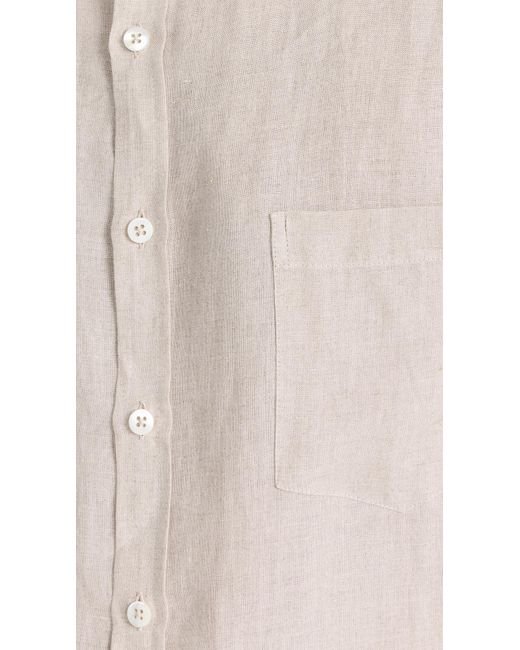 De Bonne Facture White Linen Essential Shirt for men