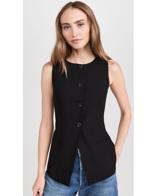 ALIGNE Black Leo Long Waistcoat