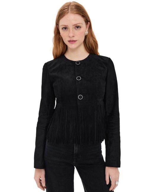 FRAME Black The Saddle Jacket