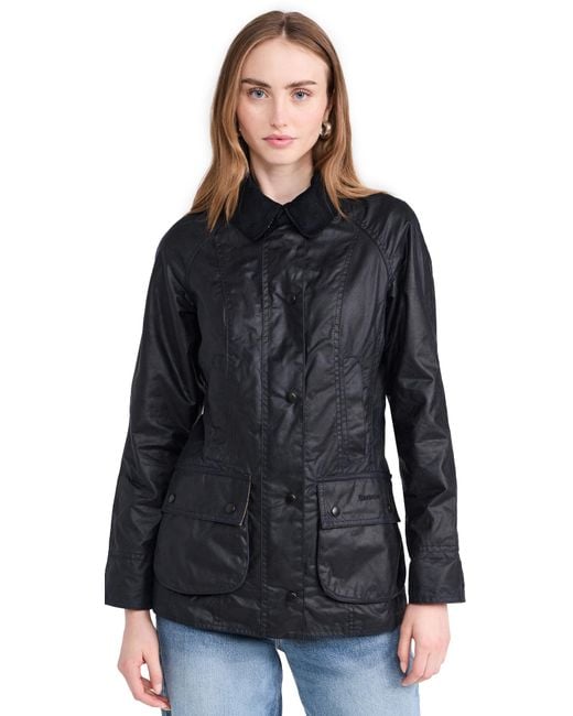 Barbour Black Beadnell Wax Jacket