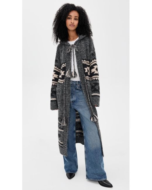 Faherty Brand Black Steven Paul Judd Chahtah Hooded Duster