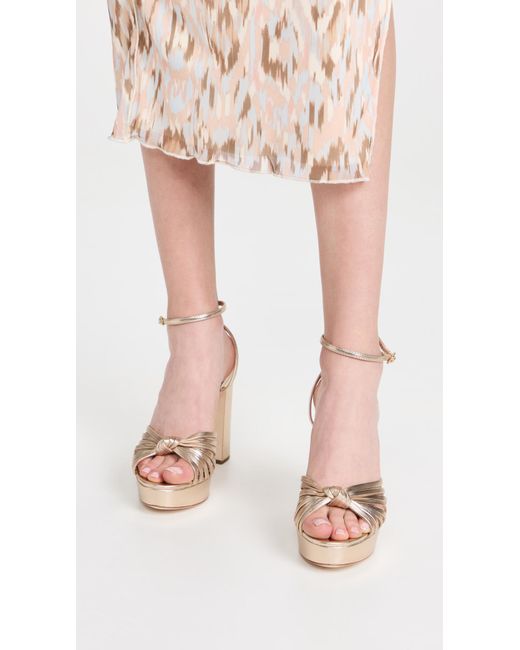 Loeffler Randall Multicolor Rivka Leather Knot Platform Sandals