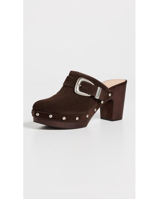 Veronica Beard Brown Larken Clogs