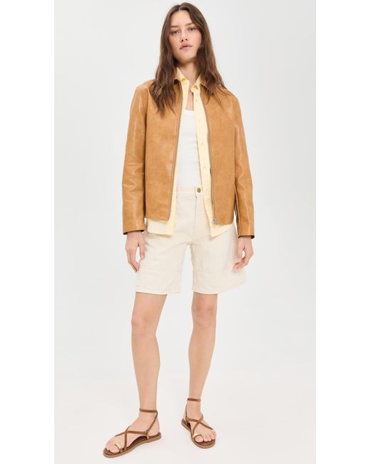 Rag & Bone Orange Jordie Faux Leather Jacket