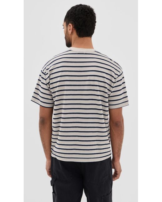 Asher Black Noah Stripe Tee for men
