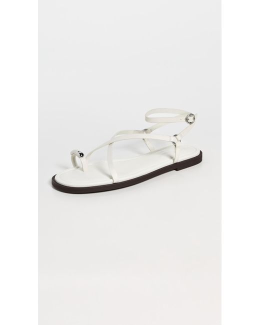 Rag & Bone White Geo Strappy Ring Sandals