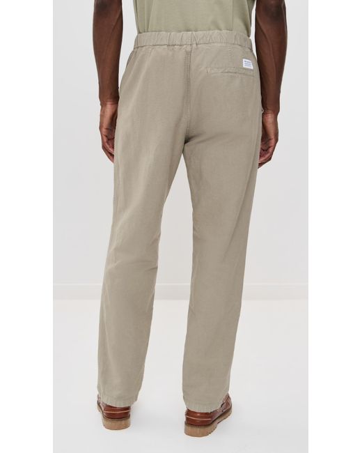 Norse Projects Natural Ezra Relaxed Cotton Linen Trousers for men