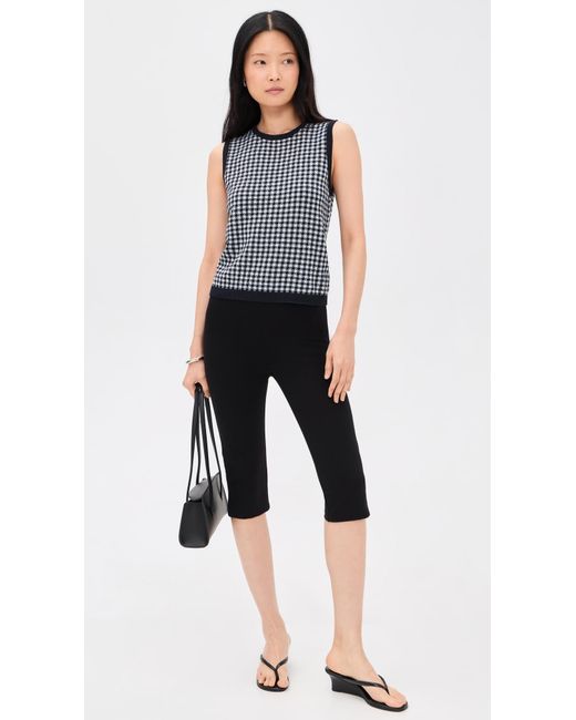 Vince Black Gingham Tank