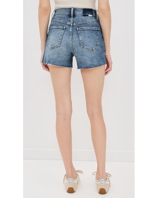 DAZE Blue Bottom Line Shorts