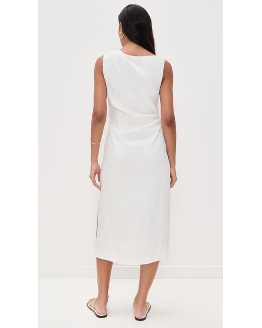 Theory Shoulder Drape Dress in White | Lyst Theory Shoulder Drape Dress in White | Lyst