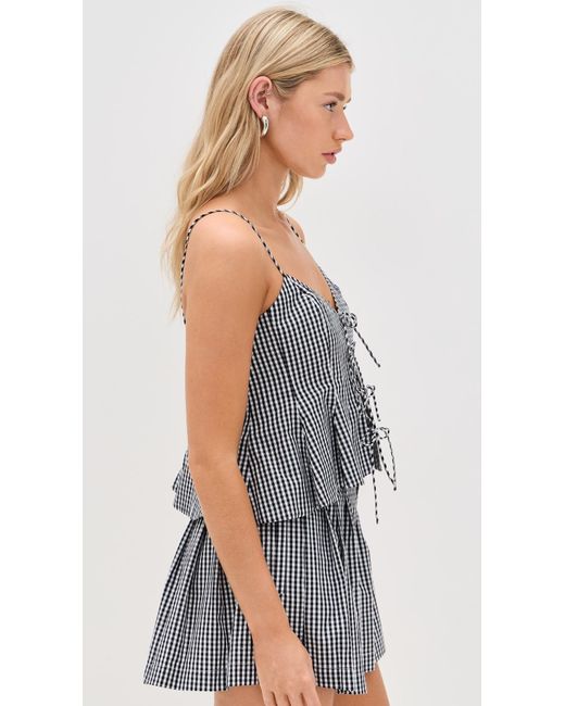 Sea Blue Neci Gingham Camisole