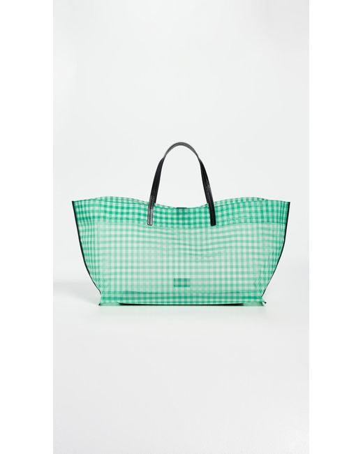 Staud Green Christos Large Mesh Tote