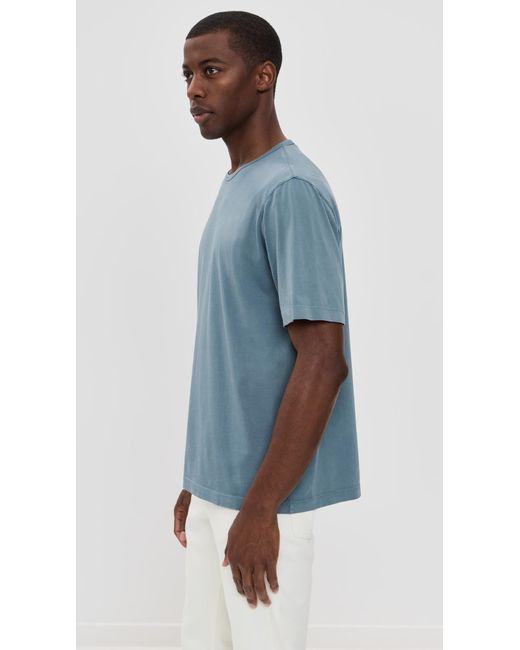 Theory Blue Crew Neck Tee for men