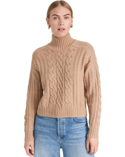 Autumn Cashmere Cropped Cabe Mockneck Sweater Came X in Blue Lyst