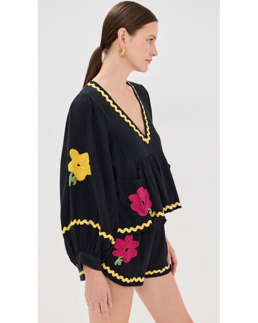 RHODE Black Renata Top
