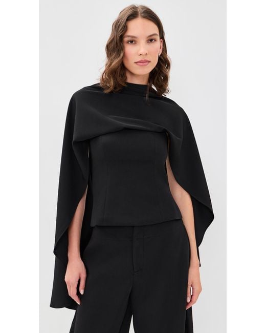 Line & Dot Black Scout Drape Top
