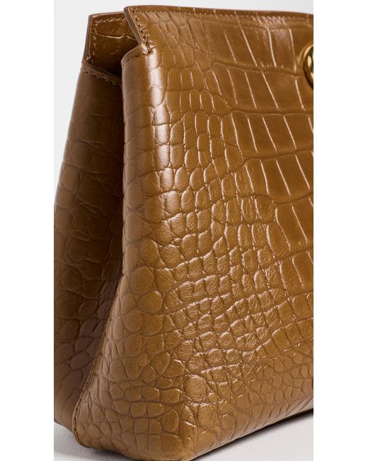 Liffner Brown Pushlock Leather Pouch