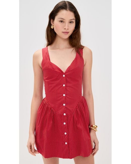 Frankie's Bikinis Charlotte Poplin Dress in Red | Lyst Frankie's Bikinis Charlotte Poplin Dress in Red | Lyst