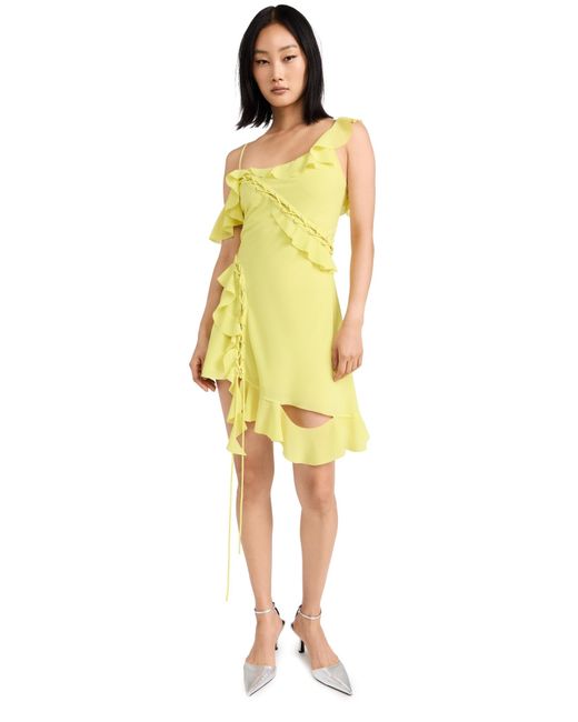 Acne Yellow Shoulder Strap Dress
