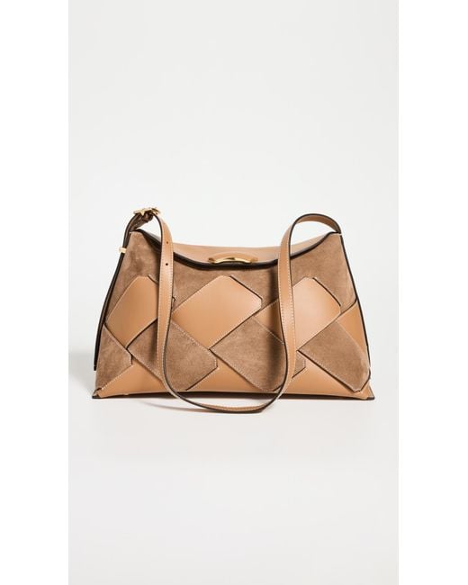 3.1 Phillip Lim Natural Id Soft Shoulder Bag With Woven Combo