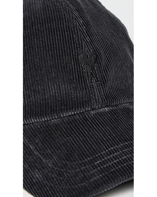 AMI Black Velours Hat for men