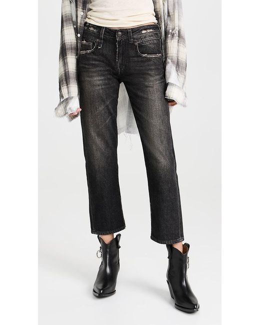 R13 Boy Straight Jeans in Black Lyst