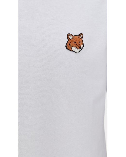 Maison Kitsuné White Fox Head Patch Regular Tee for men