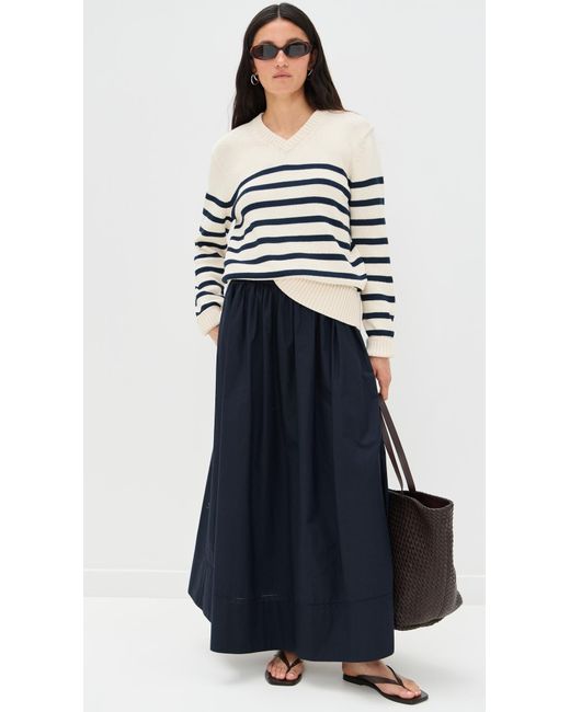 Jenni Kayne Black Cotton Kate V Neck Pullover