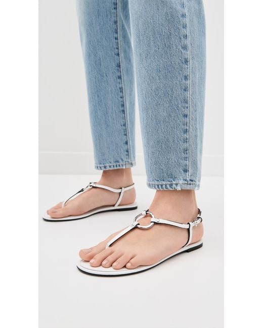 Tory Burch White Ring Sandals