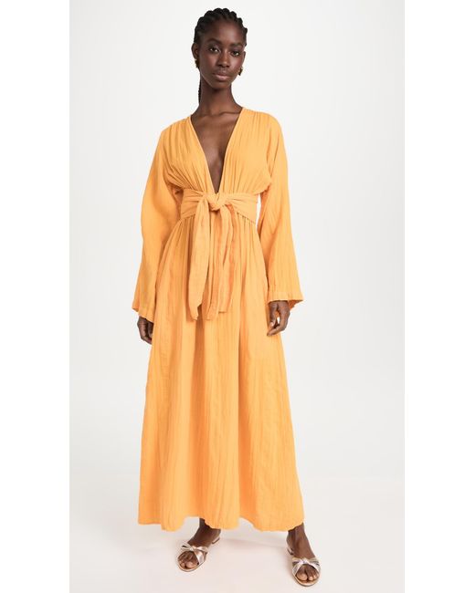 Mara Hoffman Orange Blair Dress