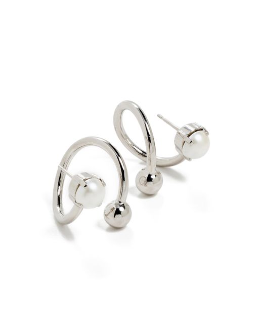 Justine Clenquet White Gia Earrings