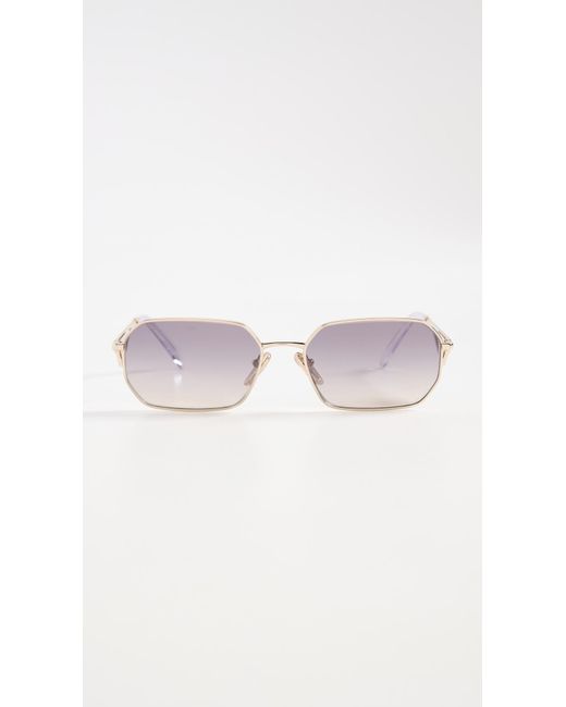 Prada Black Rectangular Triangle Logo Sunglasses