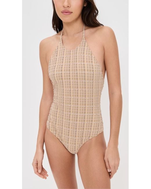 Lisa Marie Fernandez Pink Halter Maillot