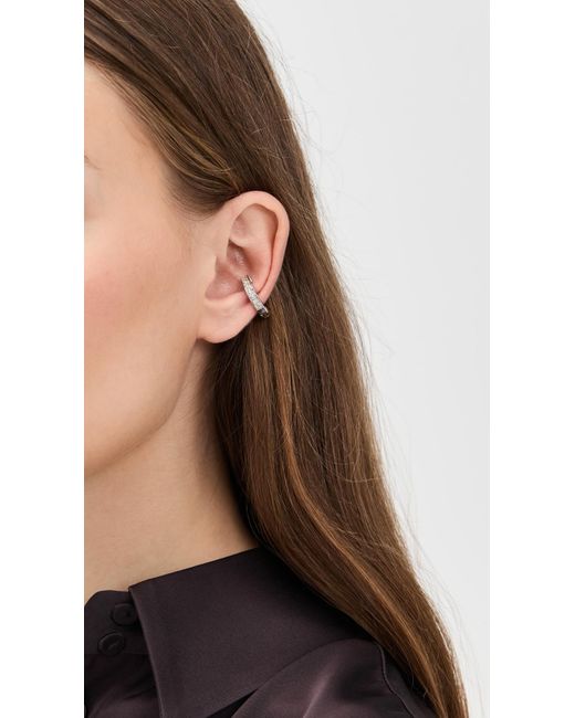 DEMARSON White Lola Ear Cuff