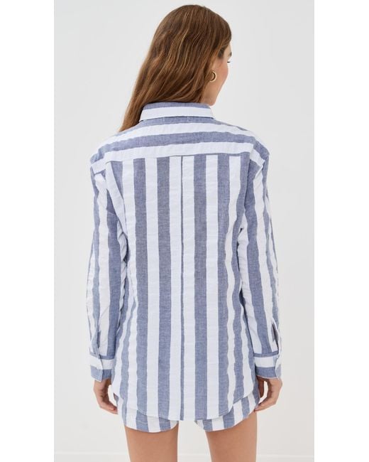 Le Bos Blue Cecillia Button Down