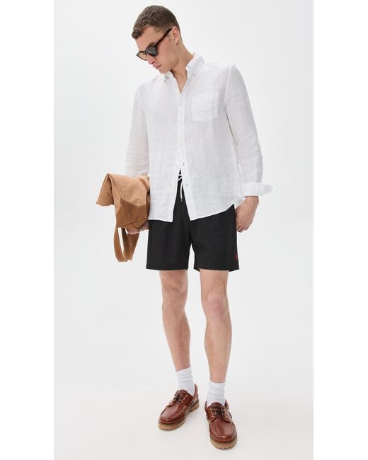 Polo Ralph Lauren Black Traveler Solid Swim Trunks for men