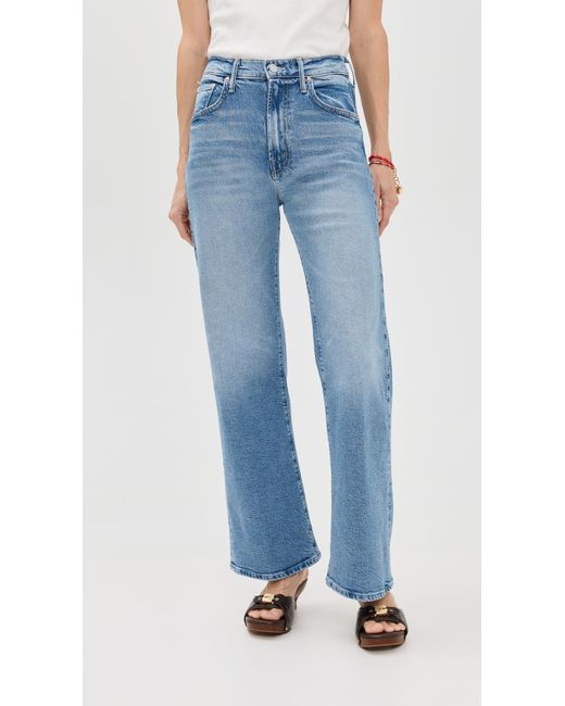 Mother Blue Petite Lil Lasso Sneak Jeans