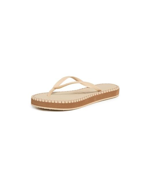 Havaianas White Slim Flatform Loop Flip Flops