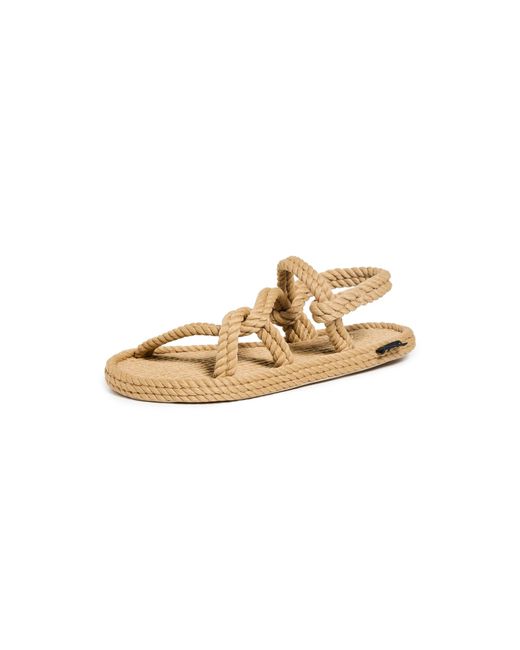 Bohonomad White Mykonos Rope Sandals