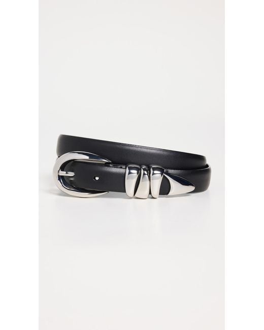 Madewell Black Triple Metal Keeper Belt