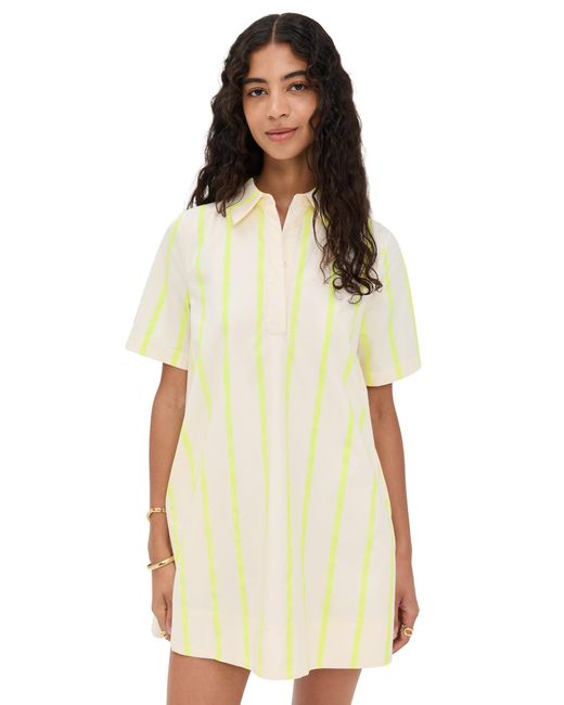 English Factory Natural Striped Kaftan Mini Dress