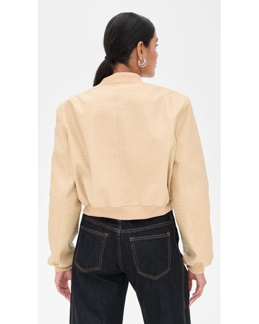 Lioness Blue Allure Faux Leather Bomber Jacket