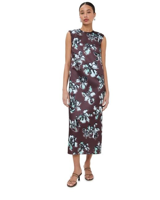MERYLL ROGGE Long Shift Dress in Blue | Lyst