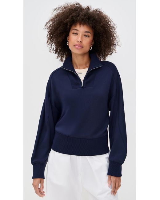 Le Bos Blue Thea Quarter-Zip Pullover
