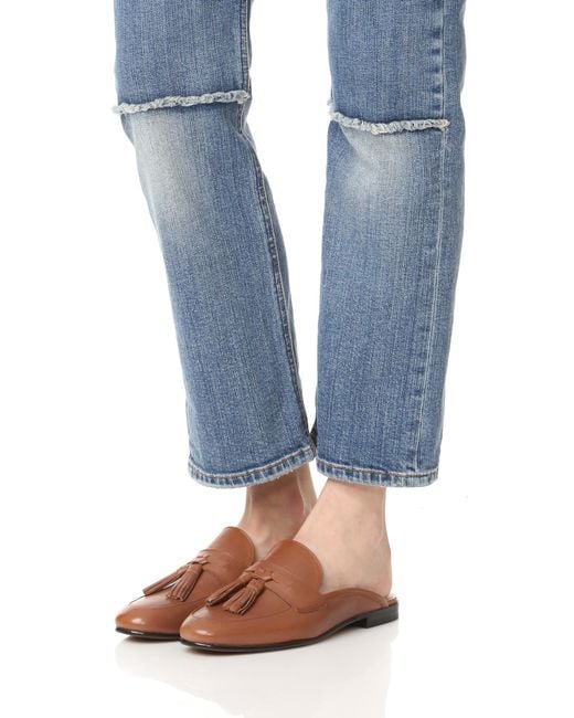 Sam Edelman Paris Tassel Mules in Brown Lyst
