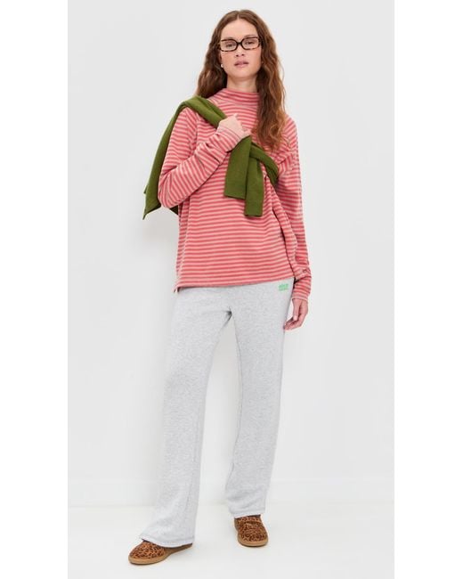 Fp Movement Pink Striped Restoration Layer Tee