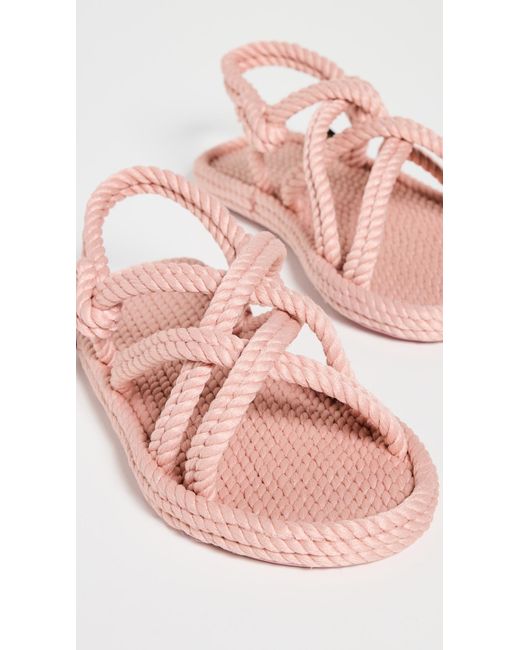 Bohonomad Pink Bodrum Rope Sandals