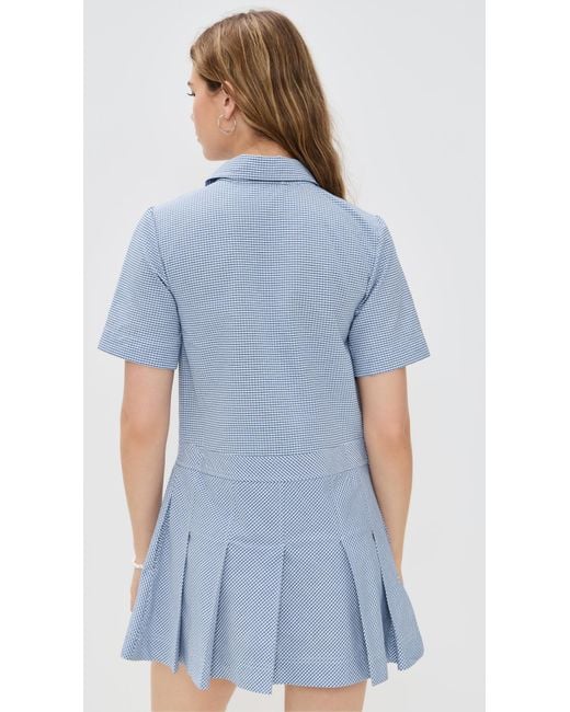 ALIGNE Blue Yolanda Gingham Mini Dress