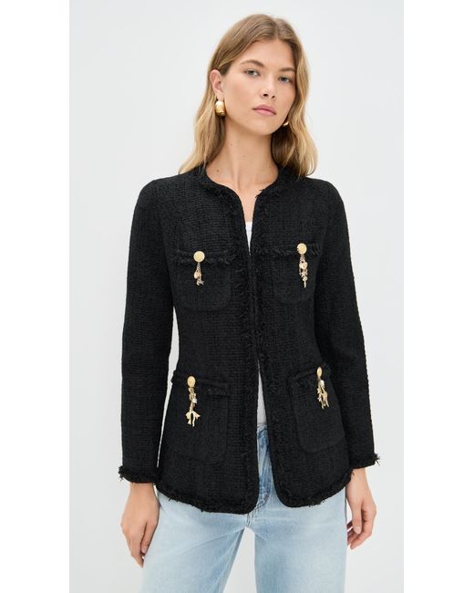 LoveShackFancy Black Adrina Jacket
